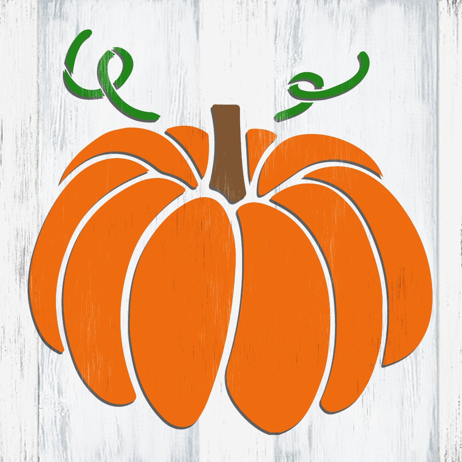 Pumpkin with Curling Vines Stencil by StudioR12 Craft DIY | Etsy