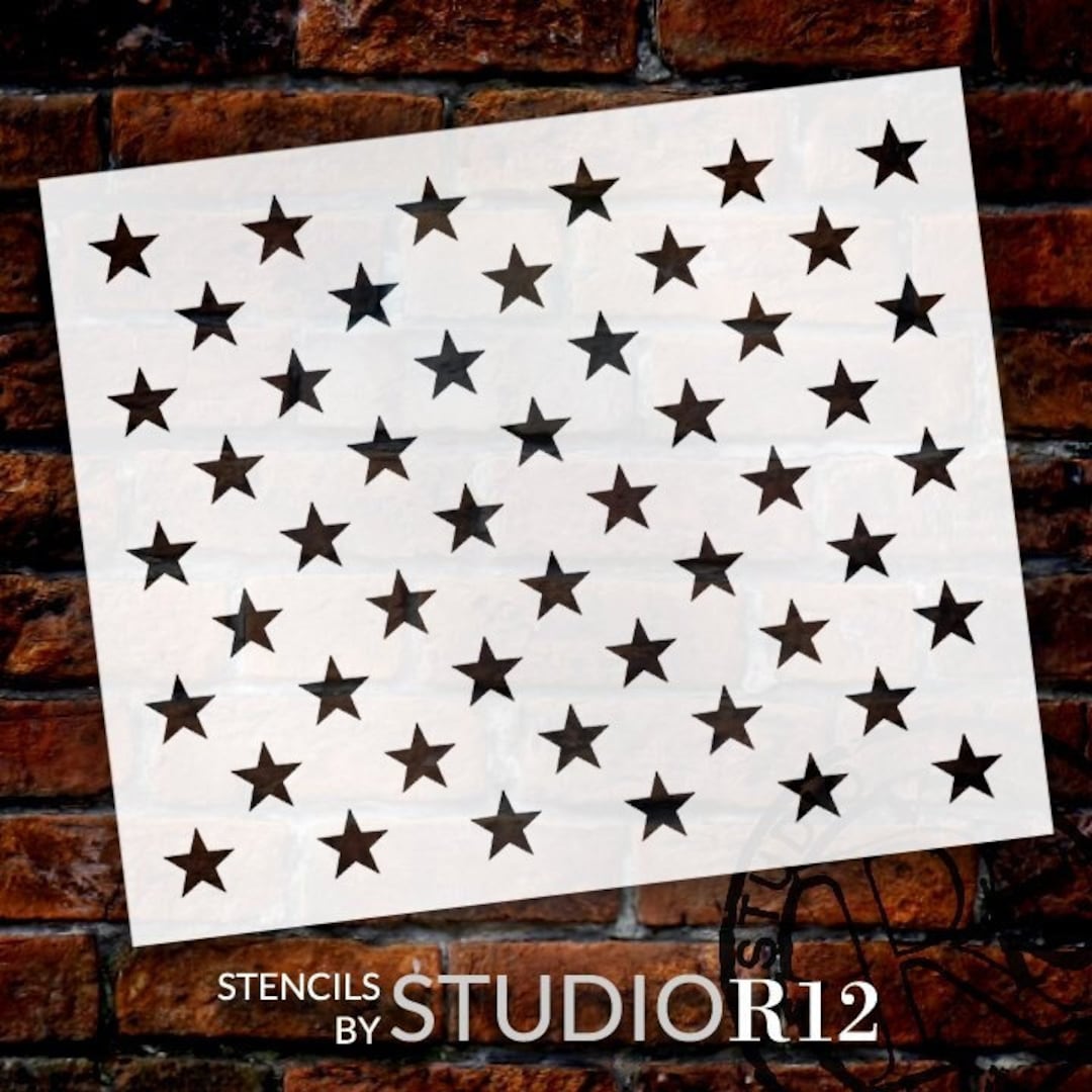American Flag 50 Star Stencil by Studior12 Reusable Template - Etsy