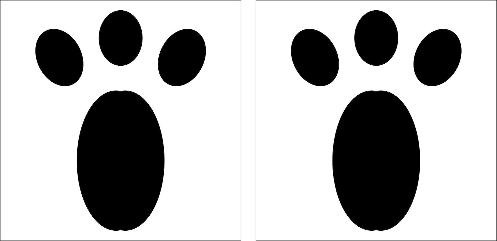 Easter Bunny Footprint Stencil by Studior12 Egg Hunt Bunny - Etsy