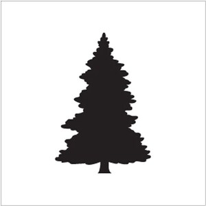 Christmas Shapes Stencil Fir Tree Select Size STCL1561 by Studior12 - Etsy
