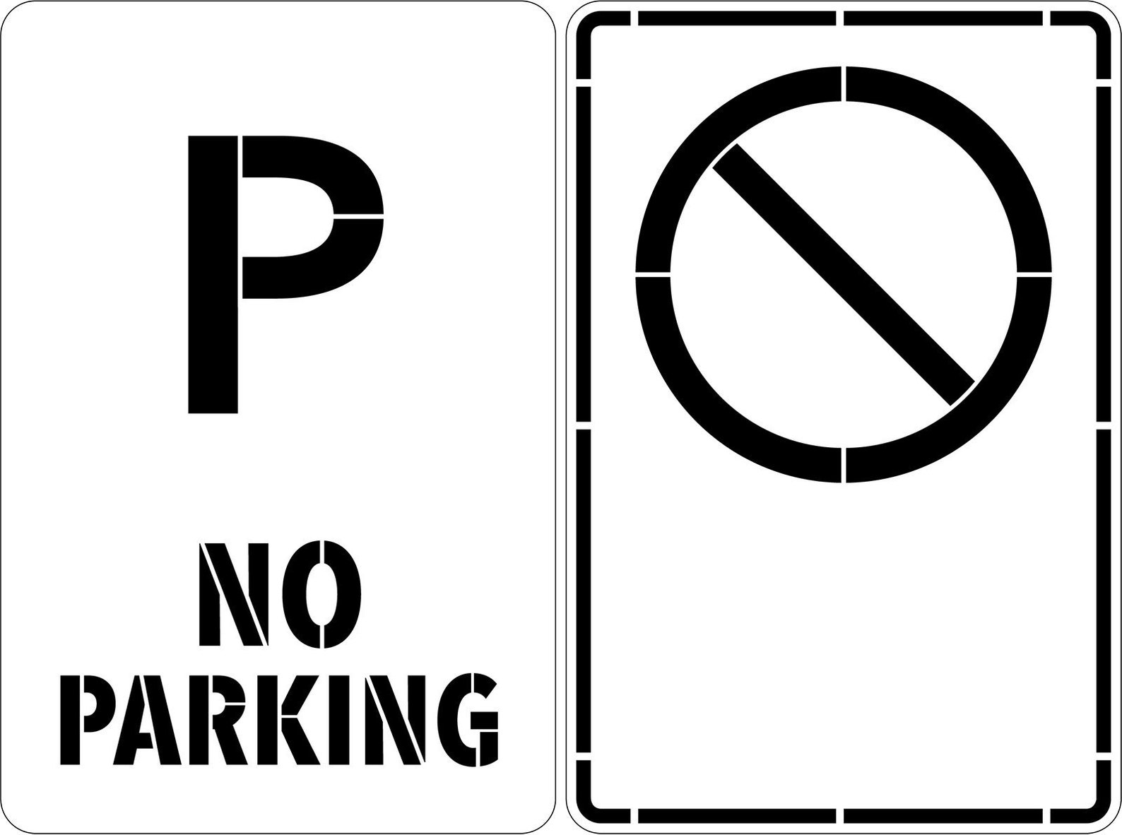 No Parking Stencil by Studior12 Select Size USA Made 2 Etsy