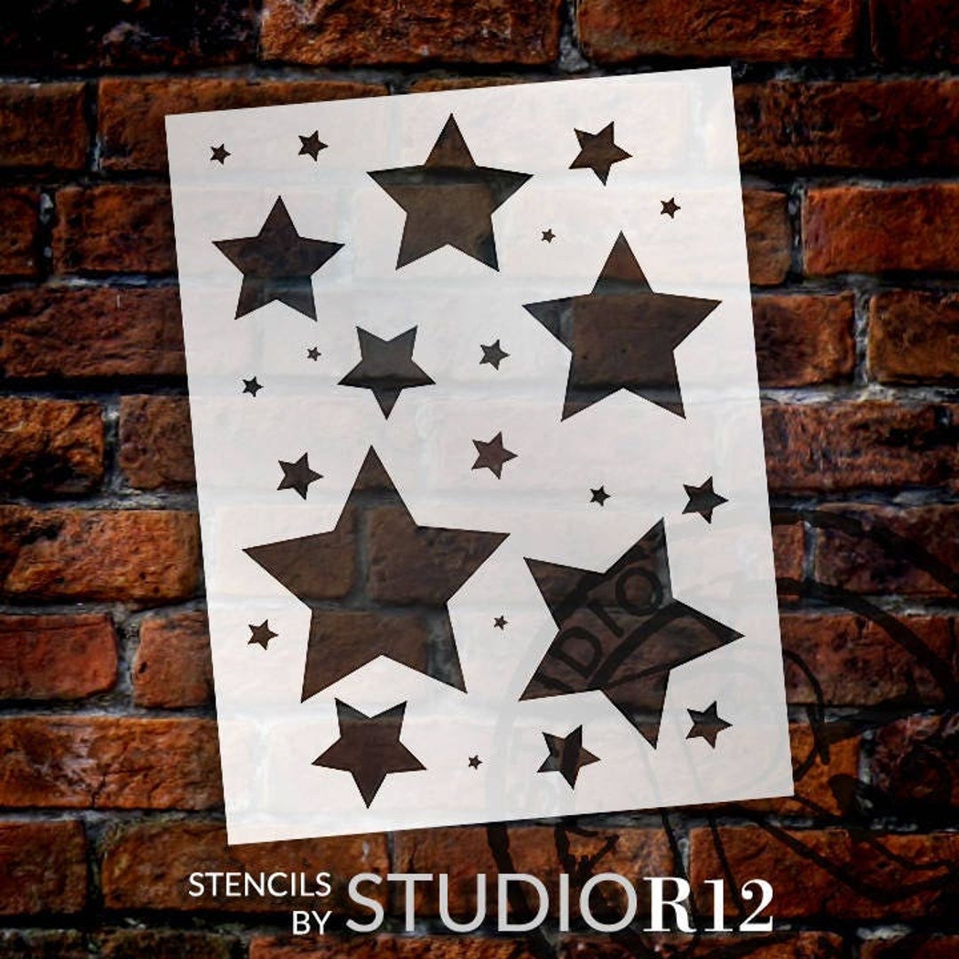 Little Stars Stencil- 6 x 6 - by StudioR12 -STCL482