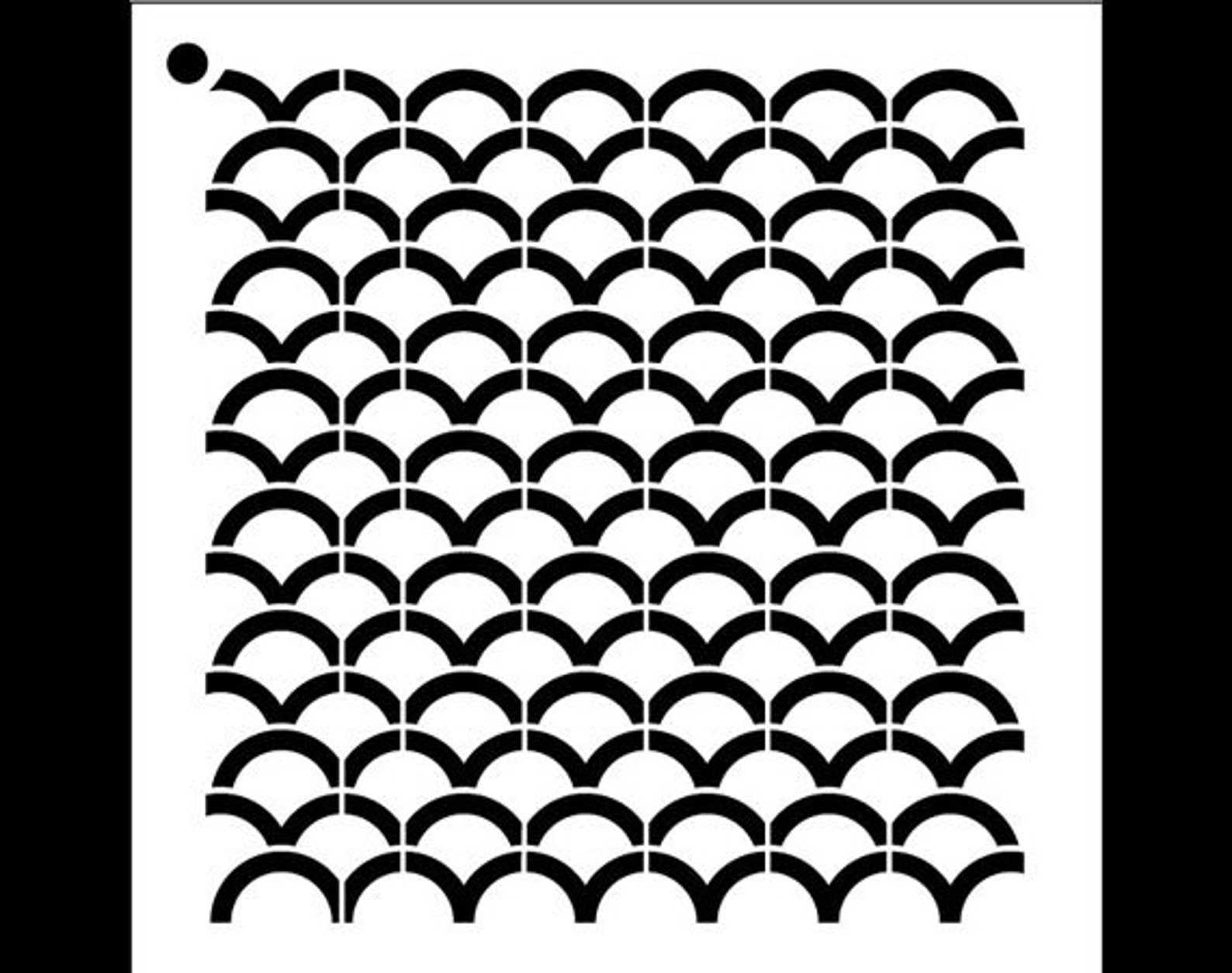 Scales Pattern Stencil Select Size STCL1029 by StudioR12 Etsy