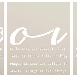 Love is Patient Jumbo 3-part Stencil by Studior12 DIY - Etsy