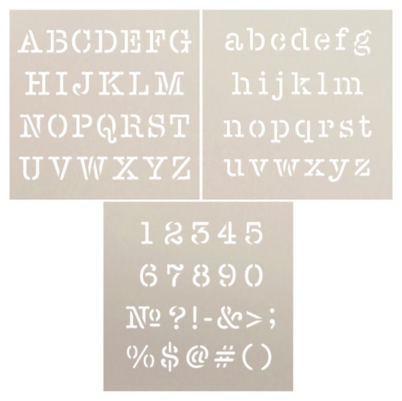 Brush Script Lettering Stencils by Studior12 Reusable Full Alphabet Stencil  DIY Scrapbook, Crafting, Journaling Select Size 