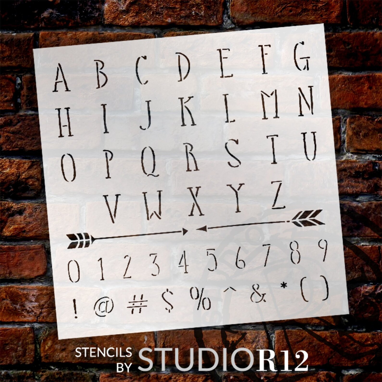 Crafty Serif Lettering Stencils by Studior12 Reusable Full Etsy
