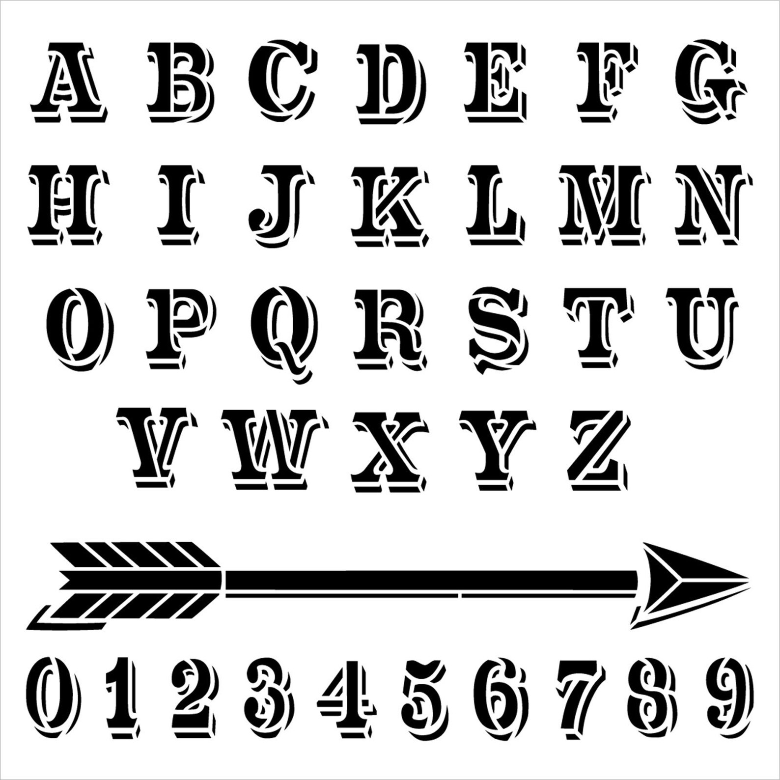 Western Headline Full Alphabet Stencil by Studior12 Old West - Etsy