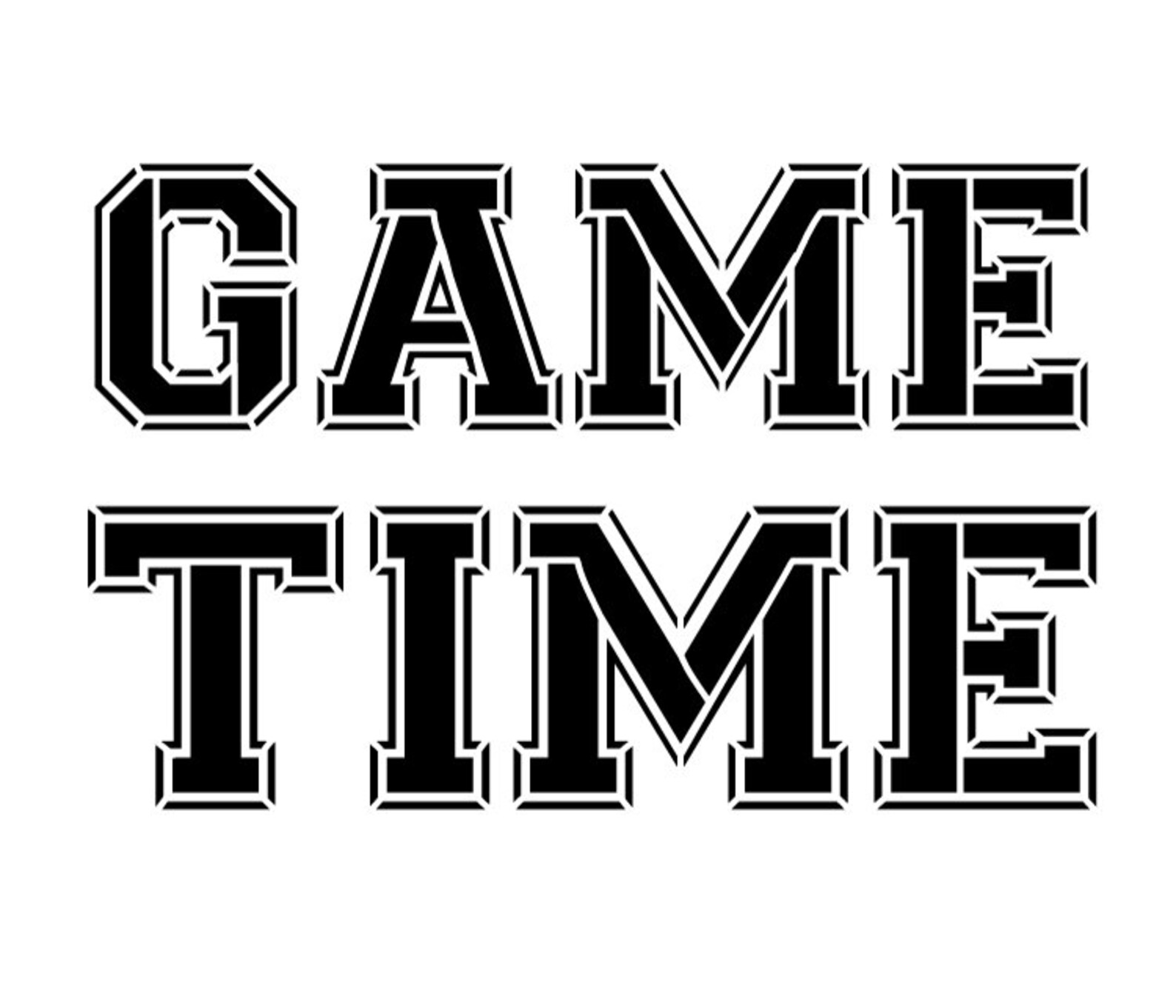 Game Time Word Stencil Select Size STCL1323 by Etsy