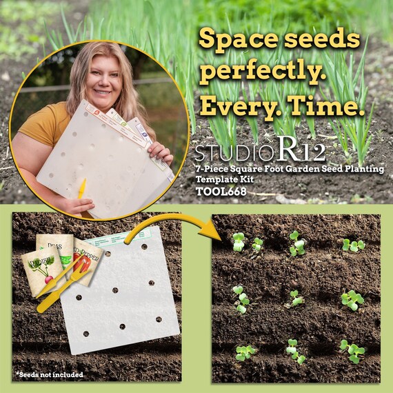 Set di modelli per piantare semi da giardinaggio a piede quadrato Made in  USA Modelli riutilizzabili per piantare semi Piantare facilmente semi da  giardino TOOL668 -  Italia