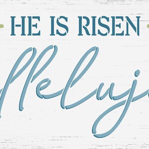 He is Risen Hallelujah Stencil by Studior12 Craft DIY Spring Home Decor ...