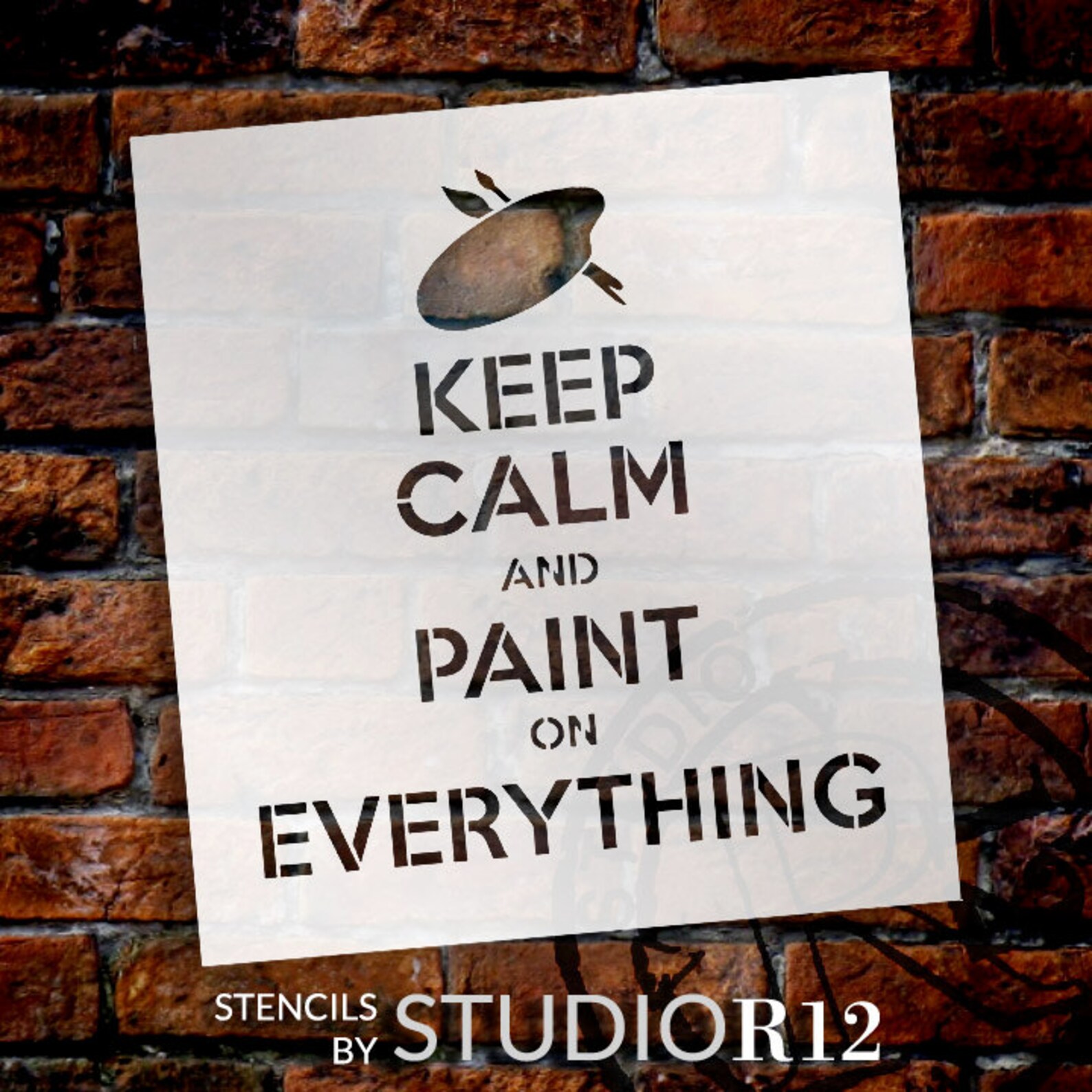 Keep Calm and Paint on Everythingword Stencil Select Size Etsy
