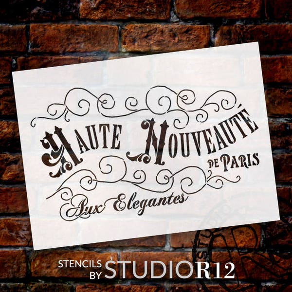 Haute Nouveaute Word Art Stencil - Select Size- STCL893 - by StudioR12