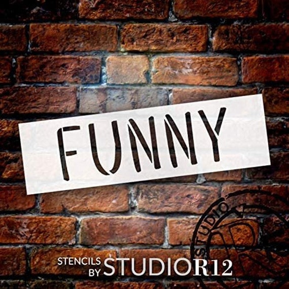 Funny Word Stencil by Studior12 DIY Inspiration Humor Quote | Etsy