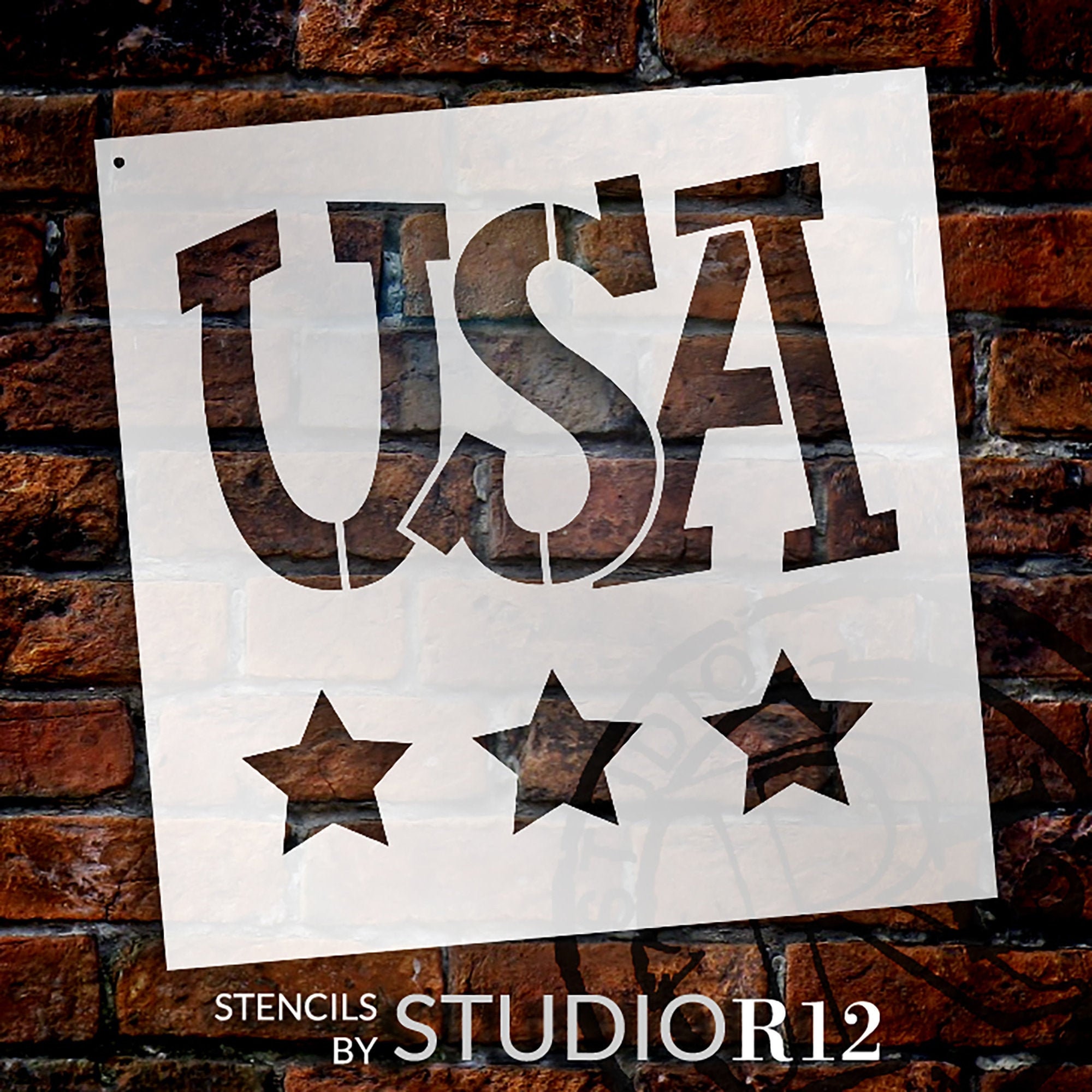 USA Word Stencil SELECT SIZE STCL861 by Studior12 Etsy