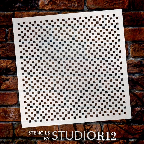 Pattern Stencil - 1/8in Checks- Select Size - STCL622_1- by StudioR12