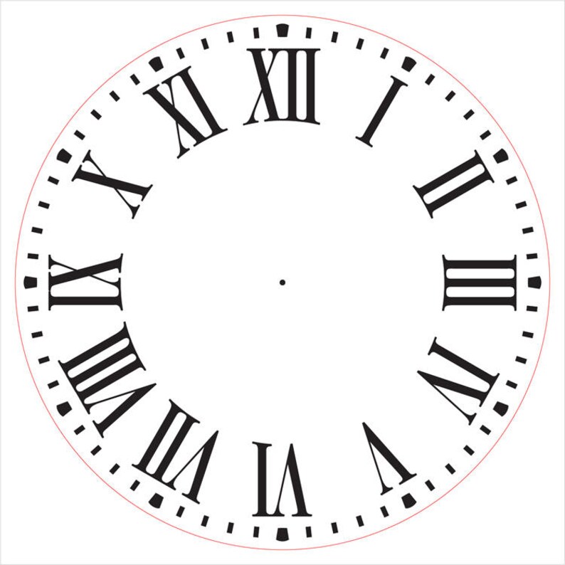 Roman Numeral Clock Stencil By StudioR12 For DIY Painting Etsy roman-numeral-clock-stencil-by-studior12-for-diy-painting-etsy