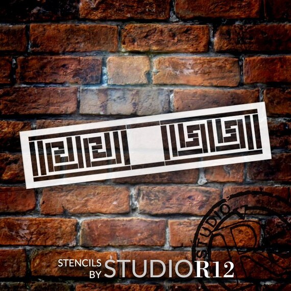 Rough Bricks Stencil by StudioR12 | Faux Finish Repeating Pattern Art -  Reusable Mylar Template | Painting, Chalk, Mixed Media | Use for Crafting,  DIY