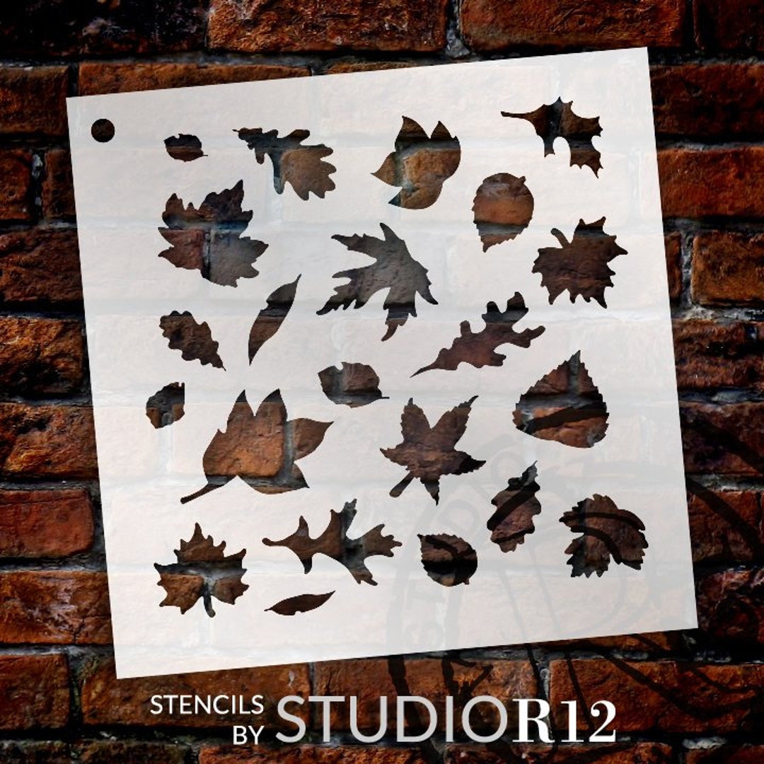 Fall Leaves Mini Pattern Stencil by Studior12 DIY Fall Decor Journal