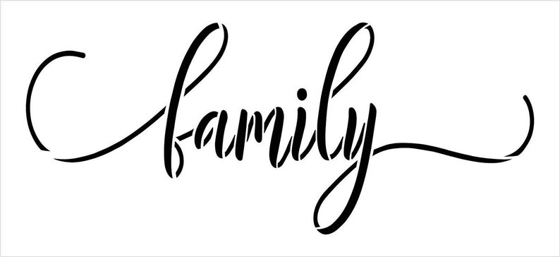 Family Script Stencil by Studior12 DIY Modern Country - Etsy