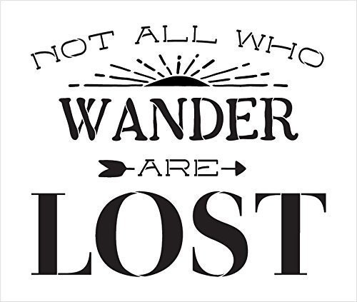 Not All Who Wander are Lost Sunshine Stencil by StudioR12 | Etsy