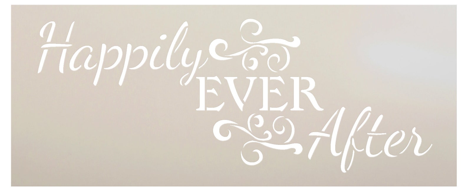 Happily Ever After Word Art Stencil Magical 11 X - Etsy