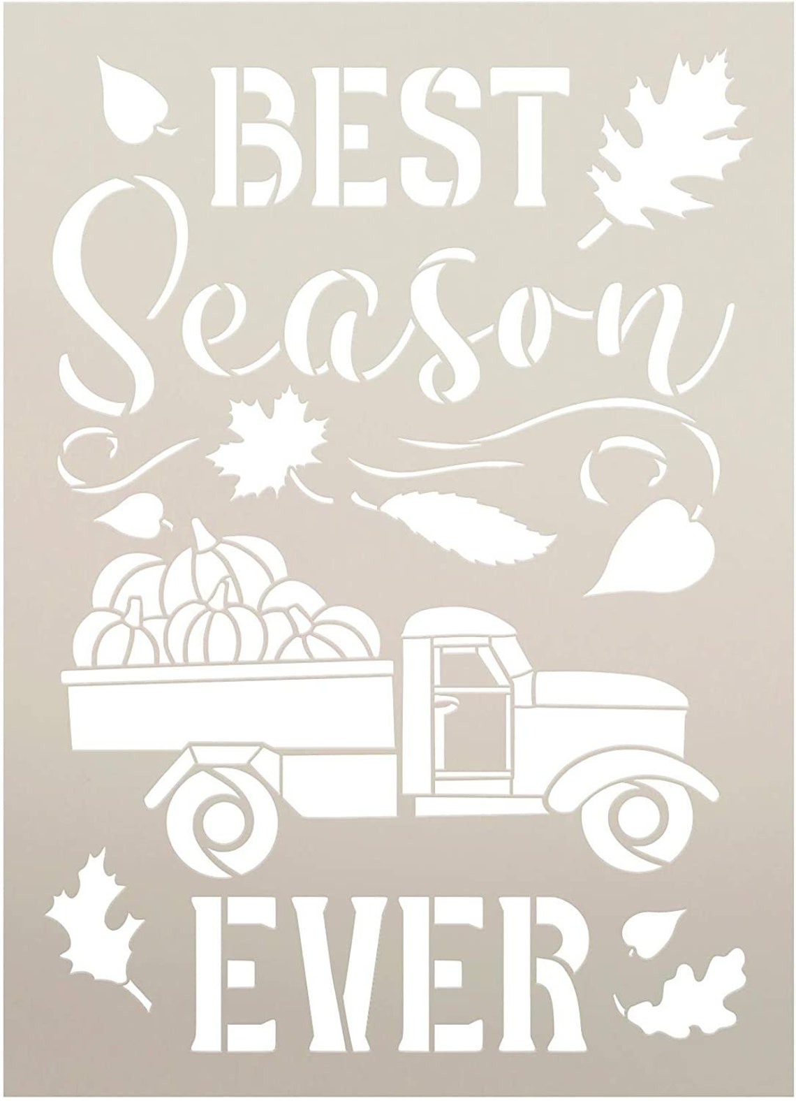 Best Season Ever Stencil by Studior12 DIY Fall Pumpkin Truck - Etsy