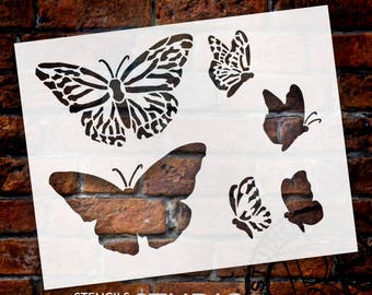 Monarch Butterfly Stencil - 8 1/2" X 7" -SKU:STCL520