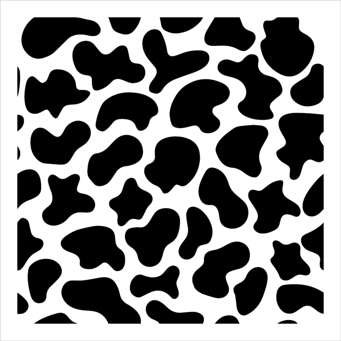 Cow Pattern Stencil by Studior12 Craft DIY Pattern Home - Etsy Hong Kong