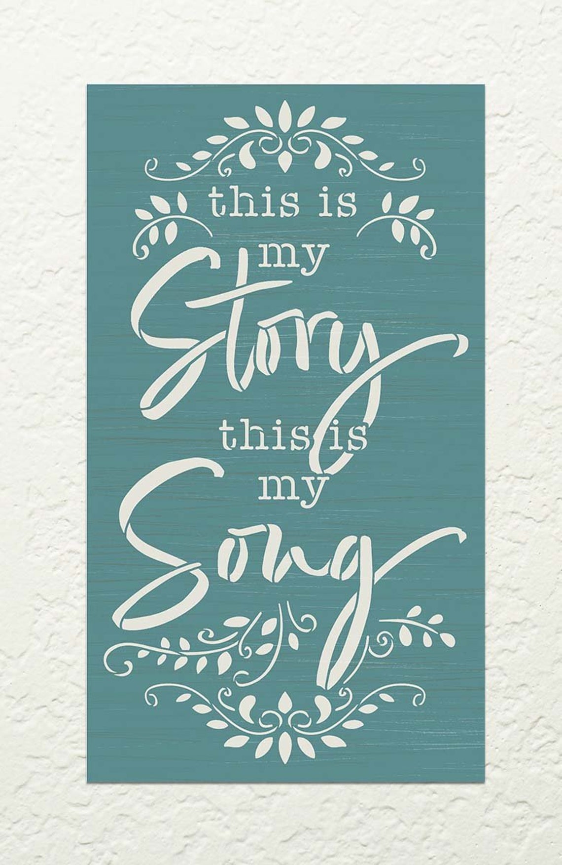 This is My Story This is My Song Hymn Stencil by Studior12 Etsy