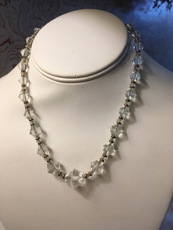 Antique Simmons Glass Diamond Shape Crystal Graduated… Gem