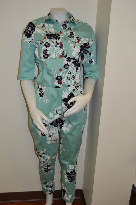 hawaiian print jumpsuit
