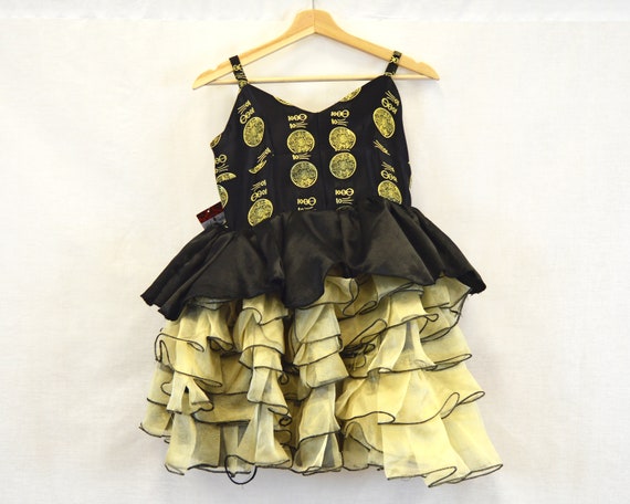 black and gold chinese dress