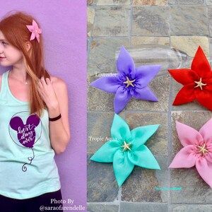 1 Ariel Inspired Hair Bow, Little Mermaid Hair Bow, Ariel Hair Bow, Mermaid Starfish, Ariel Flower,Ariel Hair Clip,Little Mermaid Hair Clip, image 1