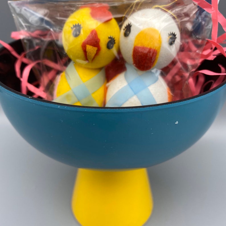 NOS Vintage Flocked Easter Novelty Chick Ornaments / Figures / Etsy