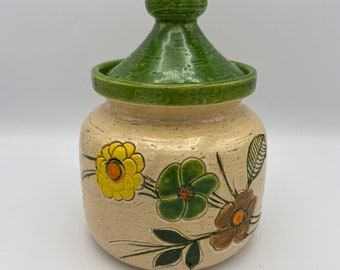 Bitossi For Rosenthal Netter Mid Century Art Pottery Lidded Canister Jar Italy