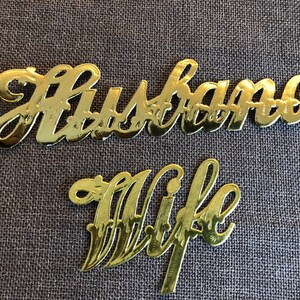 Husband and Wife Vintage German NOS Dresden Embossed Gold Foil Die Cut Scrap Seals Embellishments