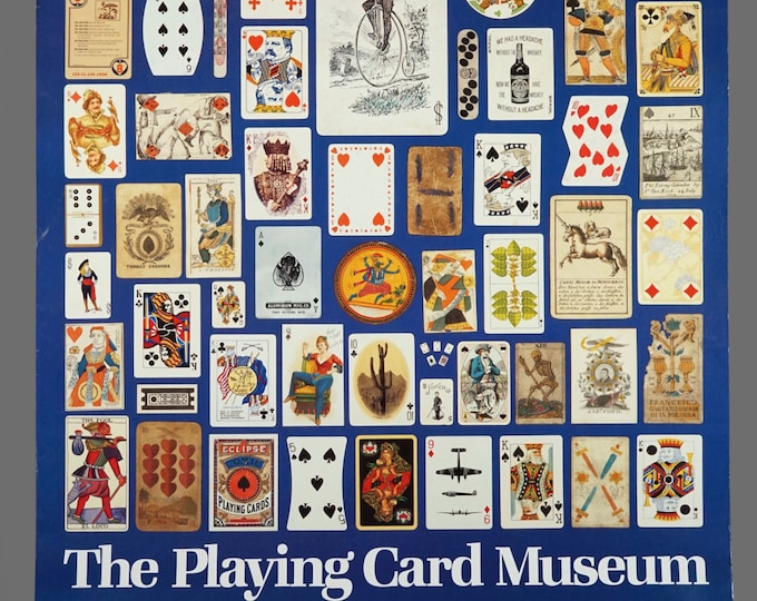 1987 the Playing Card Museum Poster Vintage 26 X 38 United States