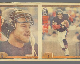 1980s Michael Singletary Chicago Bears Player Poster 15 x 22.5 Osco-Drug Kodak Vintage Poster The BEARS ARE BACK!