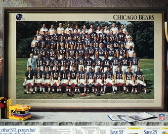 1991 Chicago Bears KODAK Promo Poster 17.5 x 22 Vintage Poster
