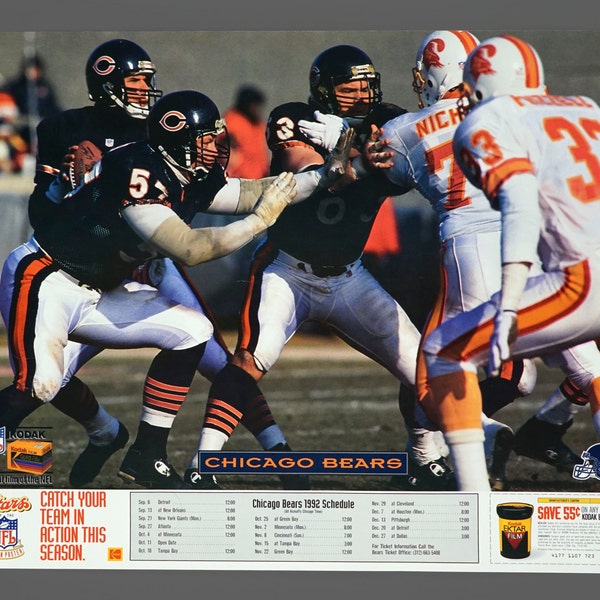 Nfl Bears Schedule Etsy