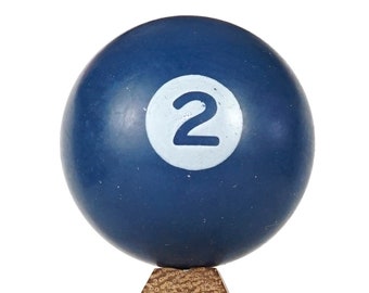 No. 2 Miniature Billiard Ball Blue Two II Small Ball