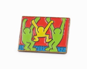 Keith Haring Pin Vintage Keith Haring x Obey Dancing Figures