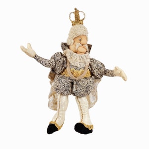 1980s King Doll Handmade 30&quot; Tall Golden