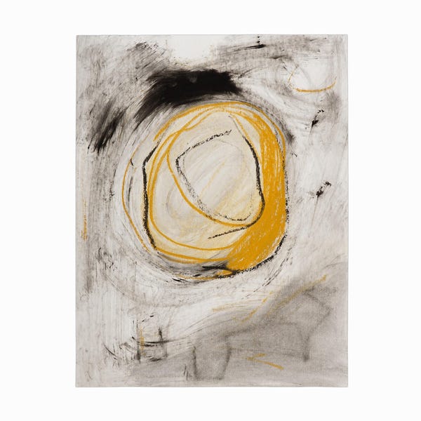 1960s Faye Franklin Abstract Painting on Paper Vintage Mid Century Modernist Art