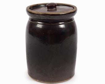 1857 Antique Stoneware Jar Ceramic Storage Jar Vintage