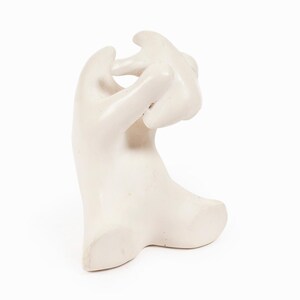 1995 D. Andrew Rodriguez Ceramic Sculpture White Bear w/ Cub Figurine Vintage