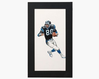 Ilustración deportiva del equipo Carolina Panthers de la NFL vintage con  acuarela sobre tabla