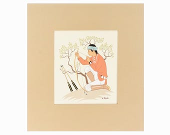 Harrison Begay Serigraph Native American Print Silk Screen Vintage