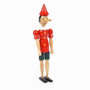 Italian Pinocchio Doll Giocattoli Galetti Italy Wooden Posable