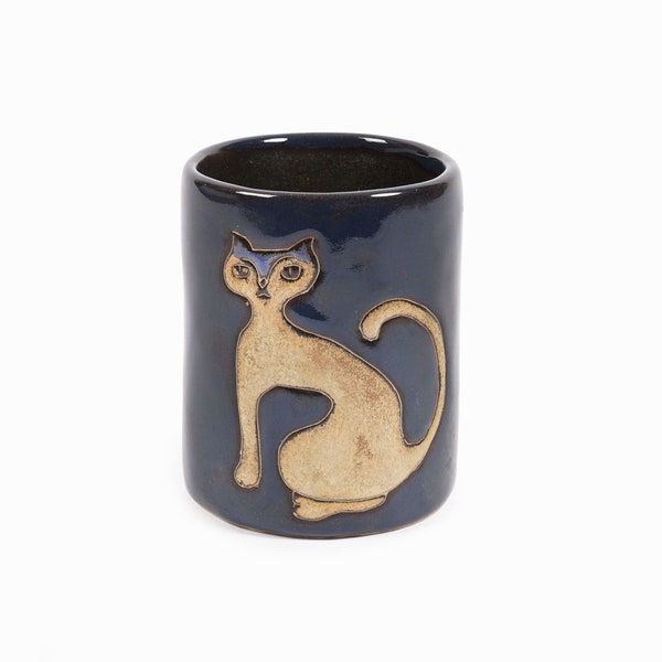 Mara Mex Ceramic Mug Coffee Tea Cup Cat Design Mexican Pottery